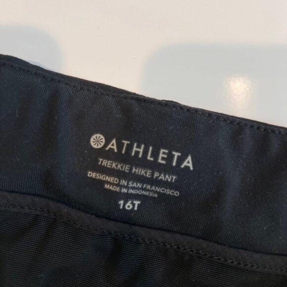 Athleta Women's Black Versatile Trekkie Hike Pant, Size 16 Tall / Long - Picture 7 of 7
